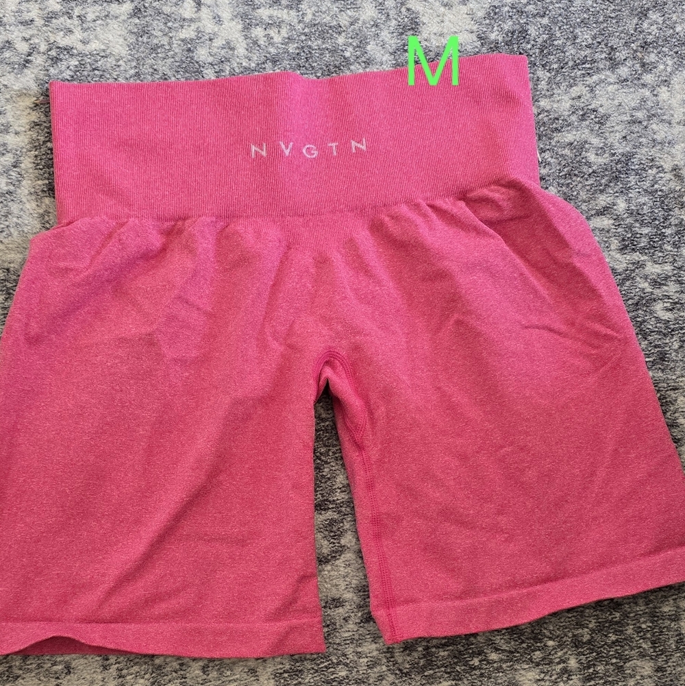 NVGTN Vibrant Pink Seamless Biker Romper